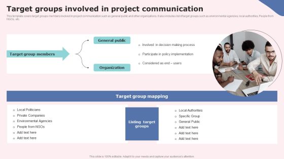 Target Groups Involved In Project Communication Infographics PDF Target Groups Involved In Project Communication Infographics PDF