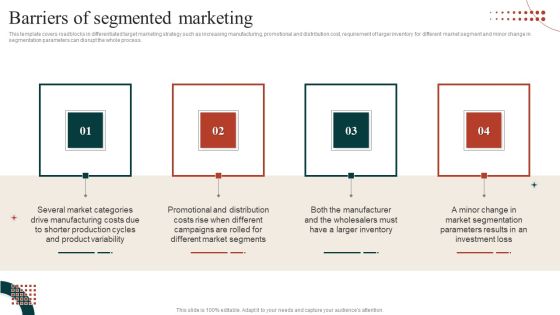 Target Marketing Techniques Barriers Of Segmented Marketing Download PDF