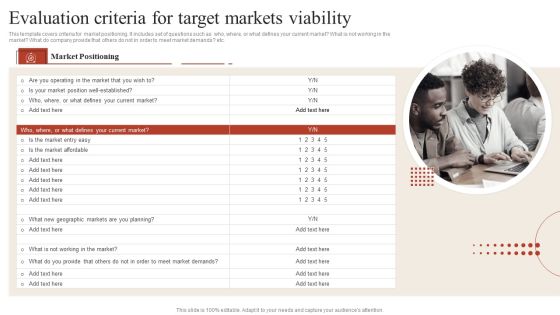 Target Marketing Techniques Evaluation Criteria For Target Markets Viability Professional PDF Target Marketing Techniques Evaluation Criteria For Target Markets Viability Professional PDF