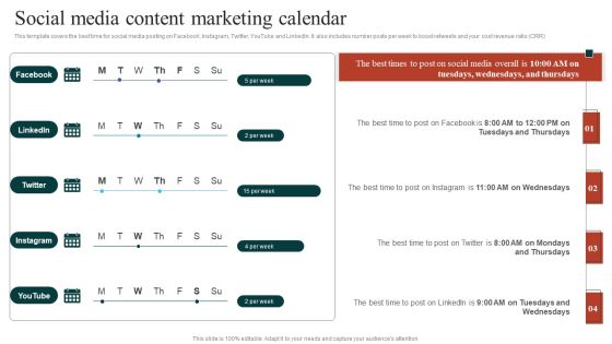 Target Marketing Techniques Social Media Content Marketing Calendar Ideas PDF Target Marketing Techniques Social Media Content Marketing Calendar Ideas PDF