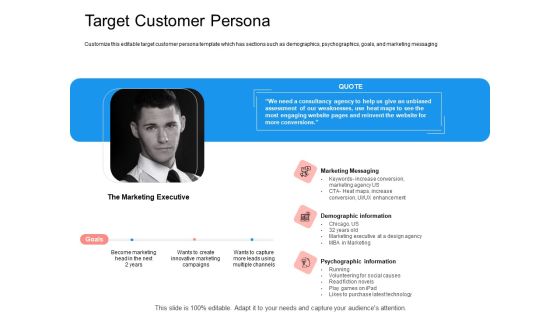 Target Persona Target Customer Persona Ppt Ideas Show PDF Target Persona Target Customer Persona Ppt Ideas Show PDF