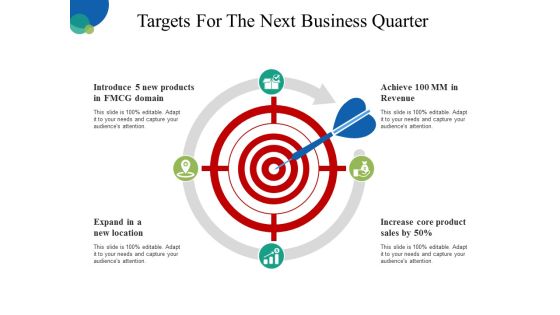 Targets For The Next Business Quarter Ppt PowerPoint Presentation Infographics Inspiration