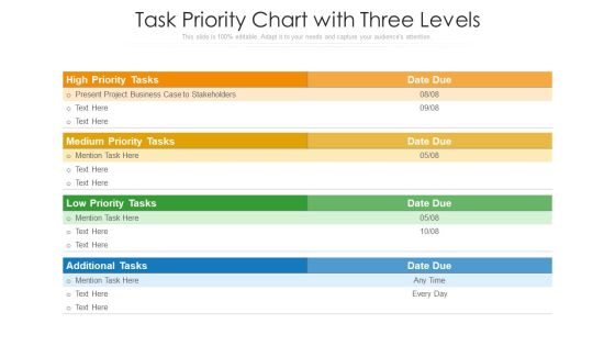 Task Priority Chart With Three Levels Ppt Infographics Graphics Pictures PDF Task Priority Chart With Three Levels Ppt Infographics Graphics Pictures PDF
