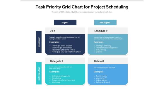 Task Priority Grid Chart For Project Scheduling Ppt PowerPoint Presentation Gallery Backgrounds PDF Task Priority Grid Chart For Project Scheduling Ppt PowerPoint Presentation Gallery Backgrounds PDF