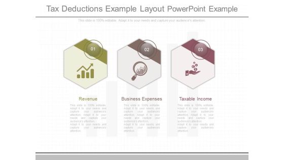 Tax Deductions Example Layout Powerpoint Example Tax Deductions Example Layout Powerpoint Example