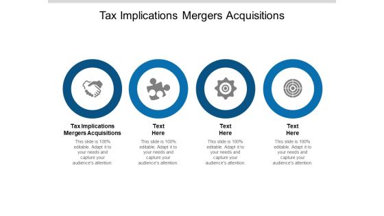 Tax Implications Mergers Acquisitions Ppt PowerPoint Presentation Model Shapes Cpb