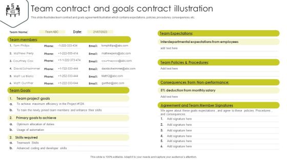 Team Contract And Goals Contract Illustration Information PDF Team Contract And Goals Contract Illustration Information PDF