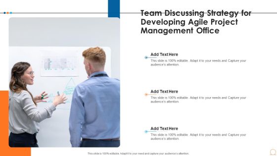 Team Discussing Strategy For Developing Agile Project Management Office Introduction PDF Team Discussing Strategy For Developing Agile Project Management Office Introduction PDF