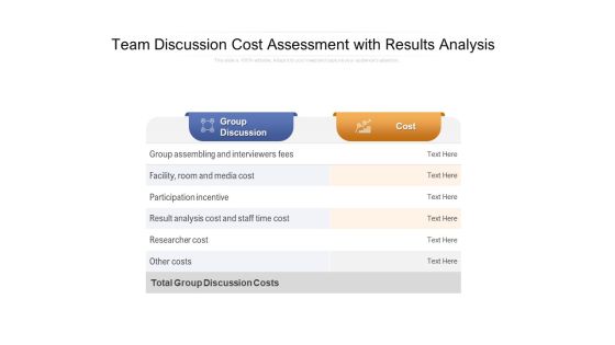 Team Discussion Cost Assessment With Results Analysis Ppt PowerPoint Presentation Gallery Rules PDF Team Discussion Cost Assessment With Results Analysis Ppt PowerPoint Presentation Gallery Rules PDF
