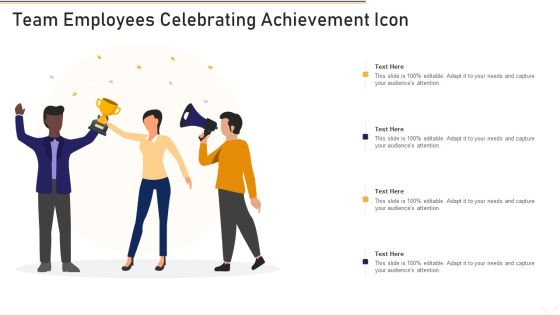 Team Employees Celebrating Achievement Icon Infographics PDF Team Employees Celebrating Achievement Icon Infographics PDF
