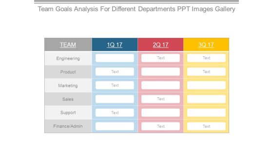 Team Goals Analysis For Different Departments Ppt Images Gallery Team Goals Analysis For Different Departments Ppt Images Gallery