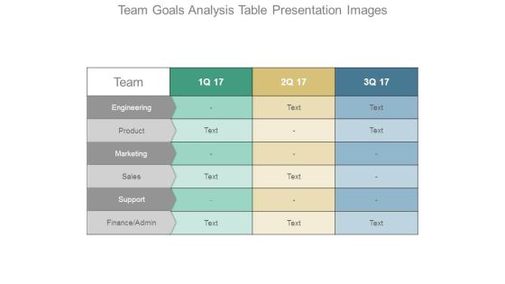 Team Goals Analysis Table Presentation Images Team Goals Analysis Table Presentation Images