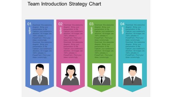 Team Introduction Strategy Chart Powerpoint Template Team Introduction Strategy Chart Powerpoint Template