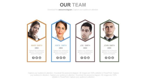 Team Members With Career Profile Powerpoint Slides Team Members With Career Profile Powerpoint Slides