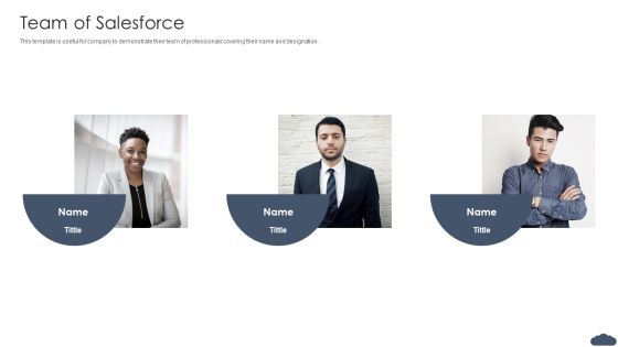 Team Of Salesforce Pitch Deck Of Salesforce Elevator Fundraising Background PDF Team Of Salesforce Pitch Deck Of Salesforce Elevator Fundraising Background PDF