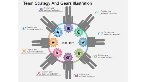 Team Strategy And Gears Illustration Powerpoint Template Team Strategy And Gears Illustration Powerpoint Template
