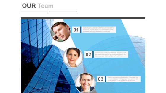 Team With Viewpoints And Experiences Powerpoint Slides
