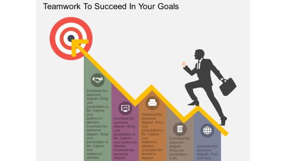 Teamwork To Succeed In Your Goals Powerpoint Template Teamwork To Succeed In Your Goals Powerpoint Template