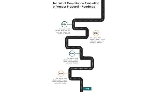 Technical Compliance Evaluation Of Vendor Proposal Roadmap One Pager Sample Example Document Technical Compliance Evaluation Of Vendor Proposal Roadmap One Pager Sample Example Document