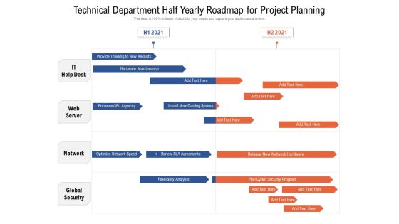 Technical Department Half Yearly Roadmap For Project Planning Rules