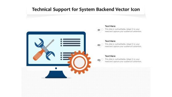 Technical Support For System Backend Vector Icon Ppt PowerPoint Presentation Show Slides PDF Technical Support For System Backend Vector Icon Ppt PowerPoint Presentation Show Slides PDF