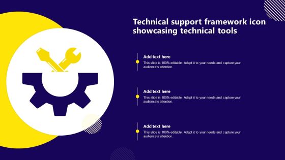 Technical Support Framework Icon Showcasing Technical Tools Elements PDF Technical Support Framework Icon Showcasing Technical Tools Elements PDF