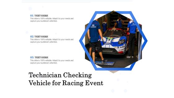 Technician Checking Vehicle For Racing Event Ppt PowerPoint Presentation Gallery Background Images PDF Technician Checking Vehicle For Racing Event Ppt PowerPoint Presentation Gallery Background Images PDF