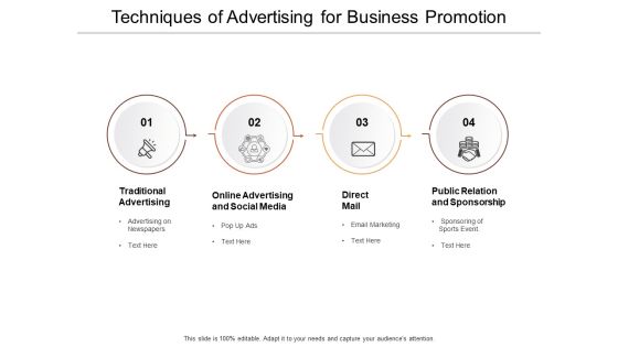 Techniques Of Advertising For Business Promotion Ppt PowerPoint Presentation Slides Background Image Techniques Of Advertising For Business Promotion Ppt PowerPoint Presentation Slides Background Image