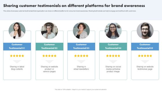 Techniques To Boost Brand Awareness Sharing Customer Testimonials On Different Platforms Sample PDF Techniques To Boost Brand Awareness Sharing Customer Testimonials On Different Platforms Sample PDF