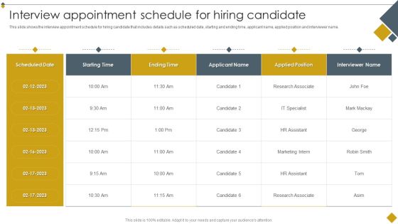 Techniques To Boost Selection Process Interview Appointment Schedule For Hiring Candidate Elements PDF Techniques To Boost Selection Process Interview Appointment Schedule For Hiring Candidate Elements PDF
