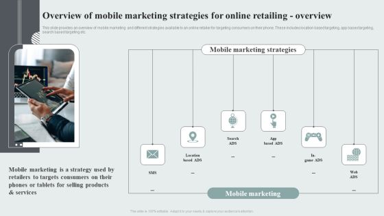 Techniques To Enhance Customer Engagement Via Digital Platforms Overview Of Mobile Marketing Strategies For Online Pictures PDF