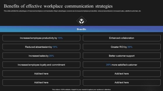Techniques To Enhance Employee Benefits Of Effective Workplace Communication Mockup PDF Techniques To Enhance Employee Benefits Of Effective Workplace Communication Mockup PDF