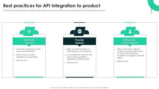 Techniques To Enhance User Onboarding Journey Best Practices For API Integration To Product Inspiration PDF Techniques To Enhance User Onboarding Journey Best Practices For API Integration To Product Inspiration PDF
