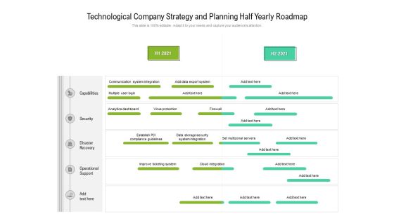 Technological Company Strategy And Planning Half Yearly Roadmap Template Technological Company Strategy And Planning Half Yearly Roadmap Template
