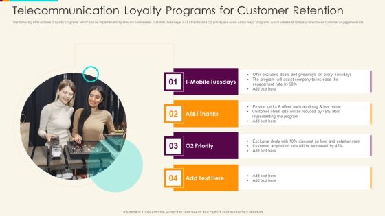 Telecommunication Loyalty Programs For Customer Retention Background PDF Telecommunication Loyalty Programs For Customer Retention Background PDF