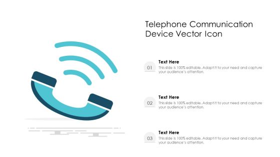 Telephone Communication Device Vector Icon Ppt PowerPoint Presentation File Designs PDF