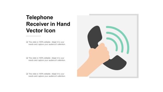 Telephone Receiver In Hand Vector Icon Ppt PowerPoint Presentation Ideas Format Ideas
