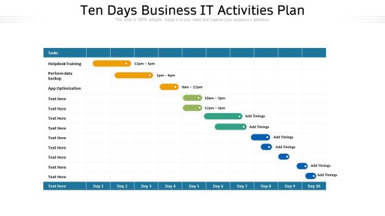 Ten Days Business IT Activities Plan Ppt PowerPoint Presentation Gallery Slide Download PDF Ten Days Business IT Activities Plan Ppt PowerPoint Presentation Gallery Slide Download PDF
