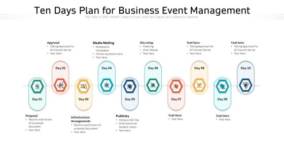 Ten Days Plan For Business Event Management Ppt PowerPoint Presentation File Slide PDF Ten Days Plan For Business Event Management Ppt PowerPoint Presentation File Slide PDF