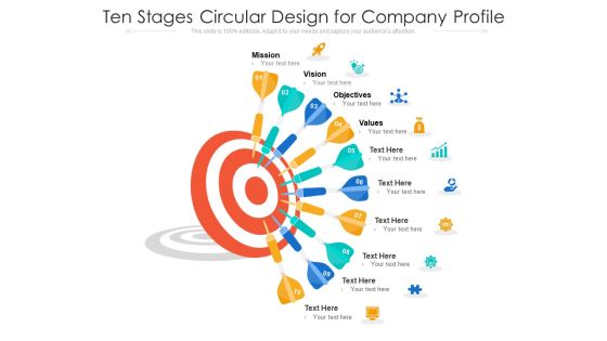 Ten Stages Circular Design For Company Profile Ppt PowerPoint Presentation Gallery Format Ideas PDF Ten Stages Circular Design For Company Profile Ppt PowerPoint Presentation Gallery Format Ideas PDF