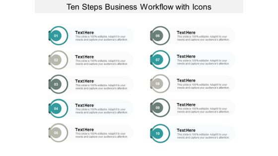 Ten Steps Business Workflow With Icons Ppt PowerPoint Presentation File Tips Ten Steps Business Workflow With Icons Ppt PowerPoint Presentation File Tips