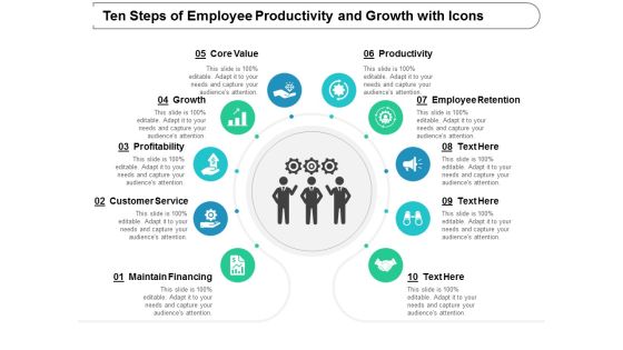 ten steps of employee productivity and growth with icons ppt powerpoint presentation summary aids ten steps of employee productivity and growth with icons ppt powerpoint presentation summary aids