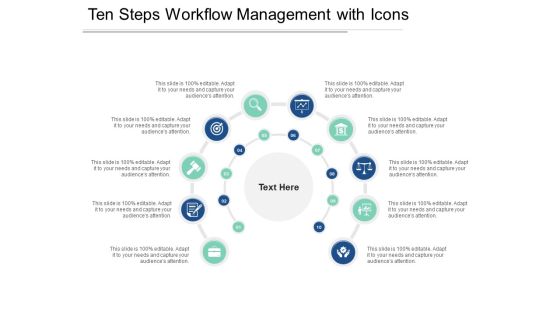 Ten Steps Workflow Management With Icons Ppt PowerPoint Presentation Model Influencers Ten Steps Workflow Management With Icons Ppt PowerPoint Presentation Model Influencers