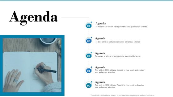 Tender Assessment Agenda Ppt Ideas Graphics PDF
