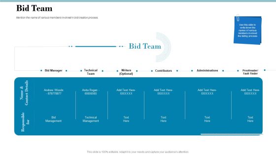 Tender Assessment Bid Team Ppt Professional Information PDF Tender Assessment Bid Team Ppt Professional Information PDF