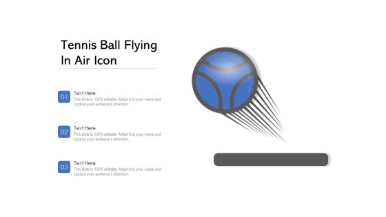 Tennis Ball Flying In Air Icon Ppt PowerPoint Presentation File Model PDF