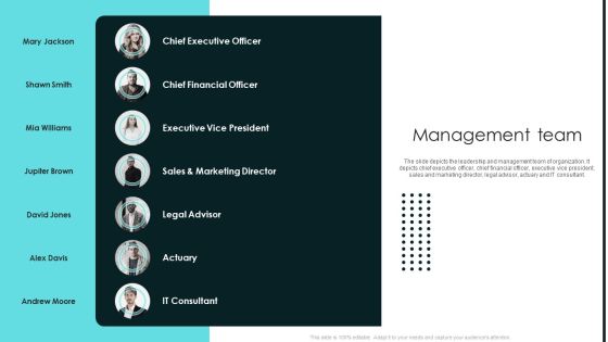 Term Life And General Insurance Company Profile Management Team Sample PDF Term Life And General Insurance Company Profile Management Team Sample PDF