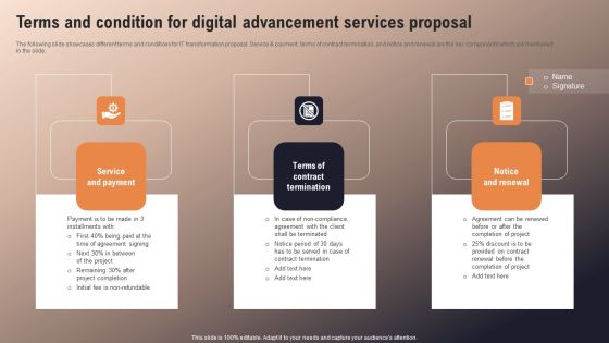 Terms And Condition For Digital Advancement Services Proposal Inspiration PDF Terms And Condition For Digital Advancement Services Proposal Inspiration PDF