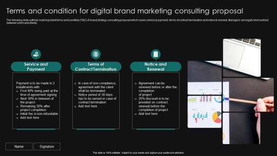Terms And Condition For Digital Brand Marketing Consulting Proposal Brochure PDF Terms And Condition For Digital Brand Marketing Consulting Proposal Brochure PDF