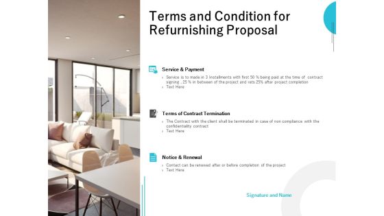Terms And Condition For Refurnishing Proposal Ppt PowerPoint Presentation Ideas Designs